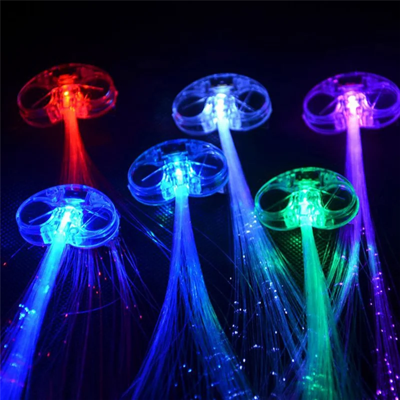 Fast！30Pcs Lights Up Braid Christmas Ornament LED Headwear Party, Hair Lights Halloween Lights Up Clips Birthday Party
