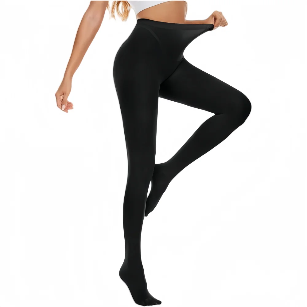 DOIAESKV حجم كبير اتجاهات الجوارب للنساء 80D شبه مبهمة القدمين جوارب طويلة المرأة تشغيل مقاومة الجوارب جوارب عالية الخصر