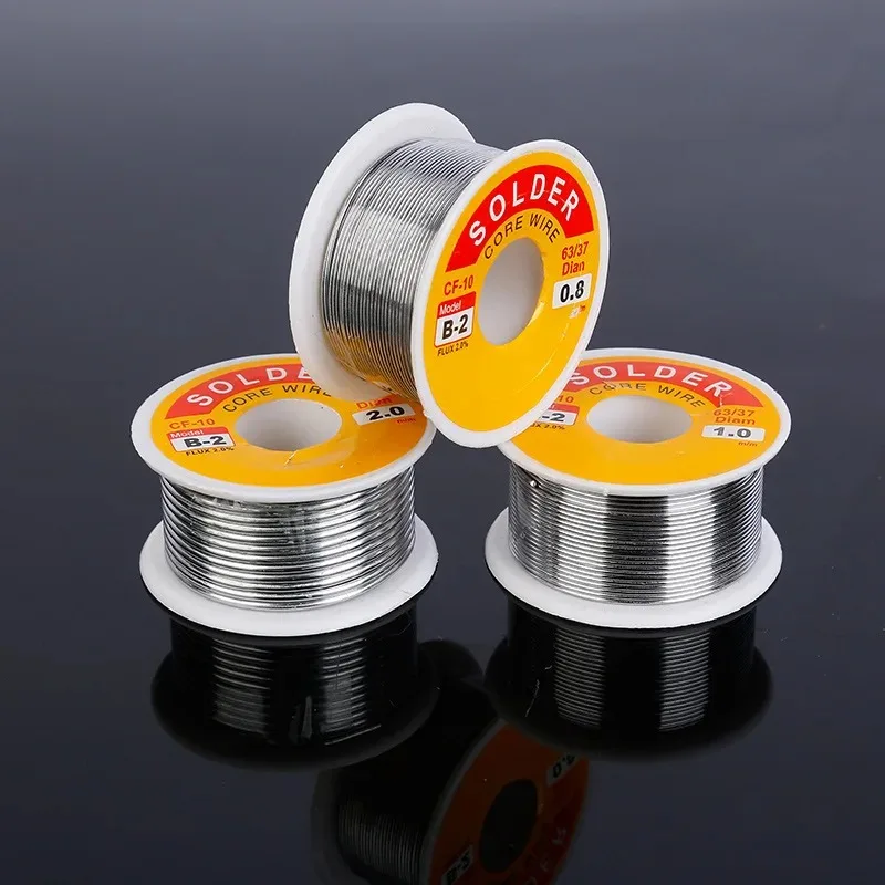 50g 0.5 0.6 0.8 1 1.2 1.5 2mm No‑clean Rosin Core Solder Wire 2.0% FLUX Tin Lead Soldering Wire Roll 45FT