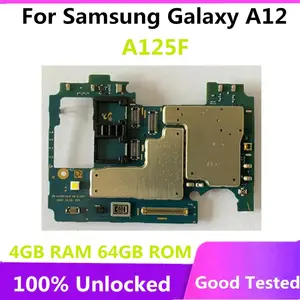 Bilashmart Mainboard Samsung Galaxy A12 A125F A125U 32G 64G Unlocked Motherboard 128GB Chips Logic Board With Android System EU Version