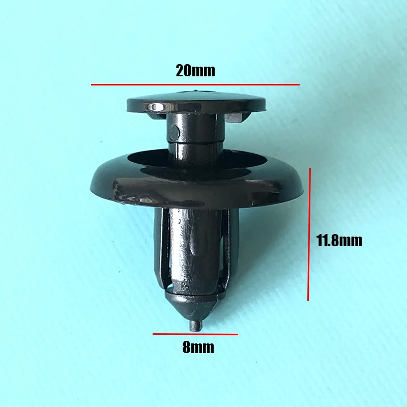 20/50Pcs Black 8mm Hole Push In Type Fastener Rivets Fender Clips for Mazda Plastic Trim Retainer Door Clips Fasteners BC1D56145