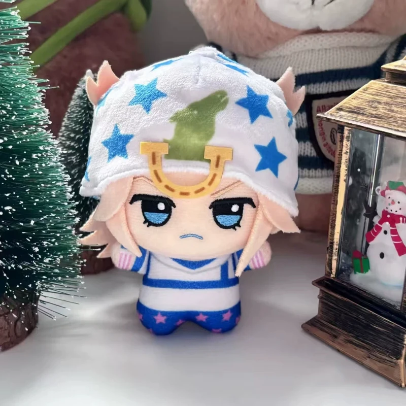 10cm Johnny Joestar Plüschpuppe Jojo Bizarre Adventure Steel Ball Run Baumwollpuppe Anime-Figur Sammlerstück Feiertagsgeschenk