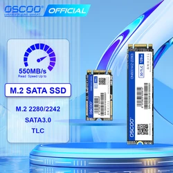 Твердотельный накопитель OSCOO SSD SATA M2, 1 ТБ, 512 ГБ, 256 ГБ, 128 ГБ, жесткий диск M.2NGFF, Твердотельный накопитель 2242, 2280, жесткий диск для настольного ноутбука