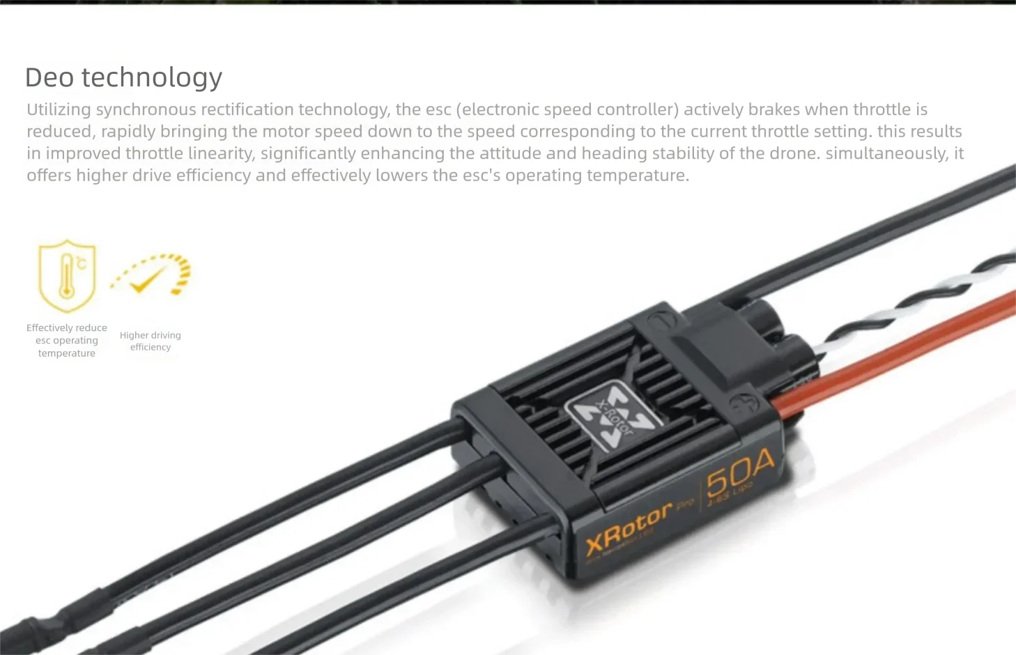 XRotor 50A 60A 80A Brushless ESC 4-6S Compatible with Q6L for Multirotor Quadcopter - Electronic Speed Controller