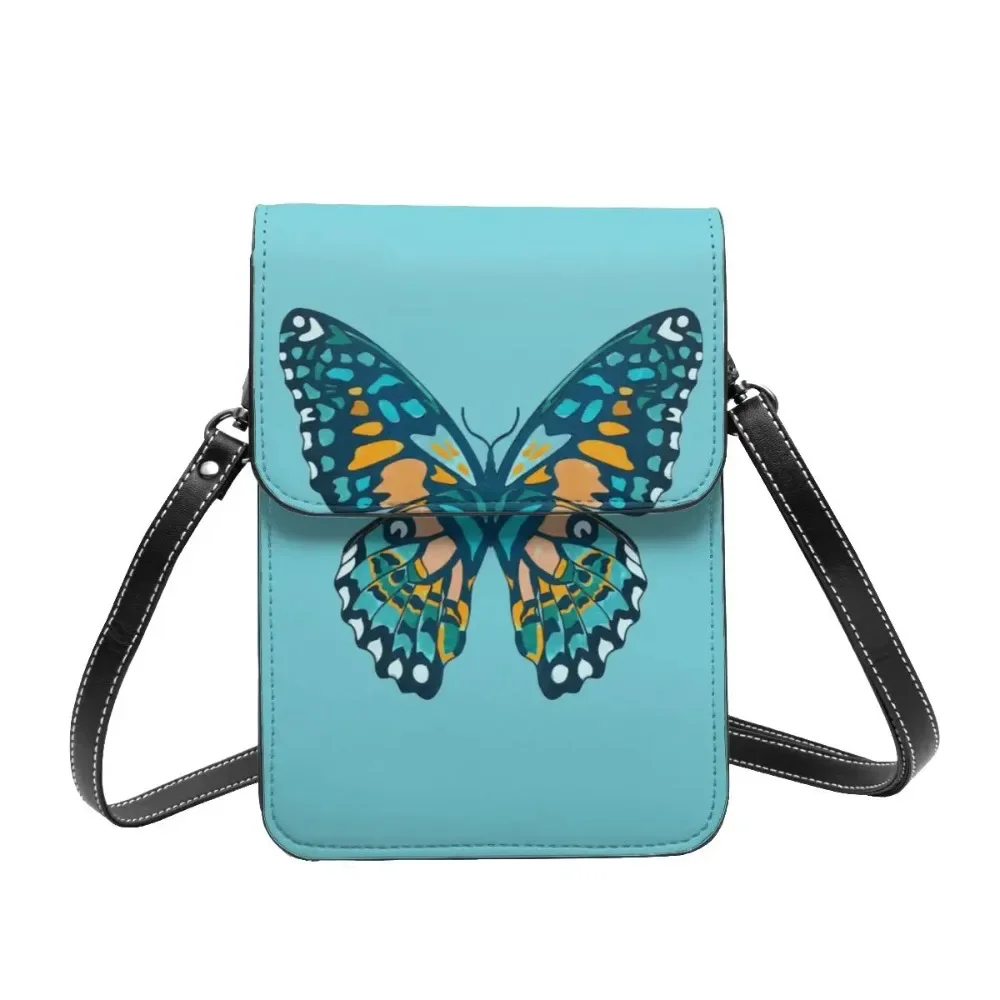 Ocean Day Flutterbye Shoulder Bag butterfly Woman Bulk Mobile Phone Bag Vintage Leather Travel Bags