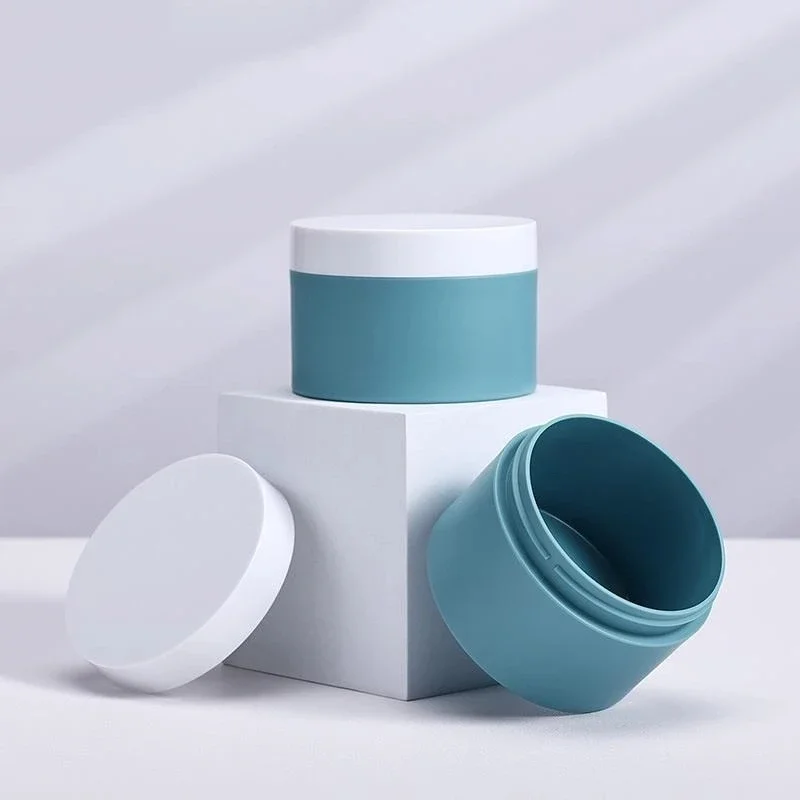 1 قطعة 100 جرام الأزرق حقن صب جرة بلاستيكية كريم وجه سميكة البلاستيك حاوية مستحضرات التجميل إعادة الملء زجاجة علب مصل #3