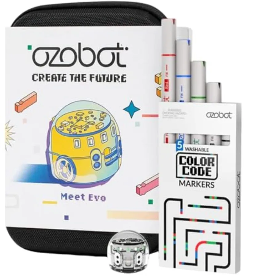 

Interactive STEM Coding Robot for Ages 5+, ABS Plastic, Blue/Orange, Screen-Free Color Code Marker Learning Blockly Programming