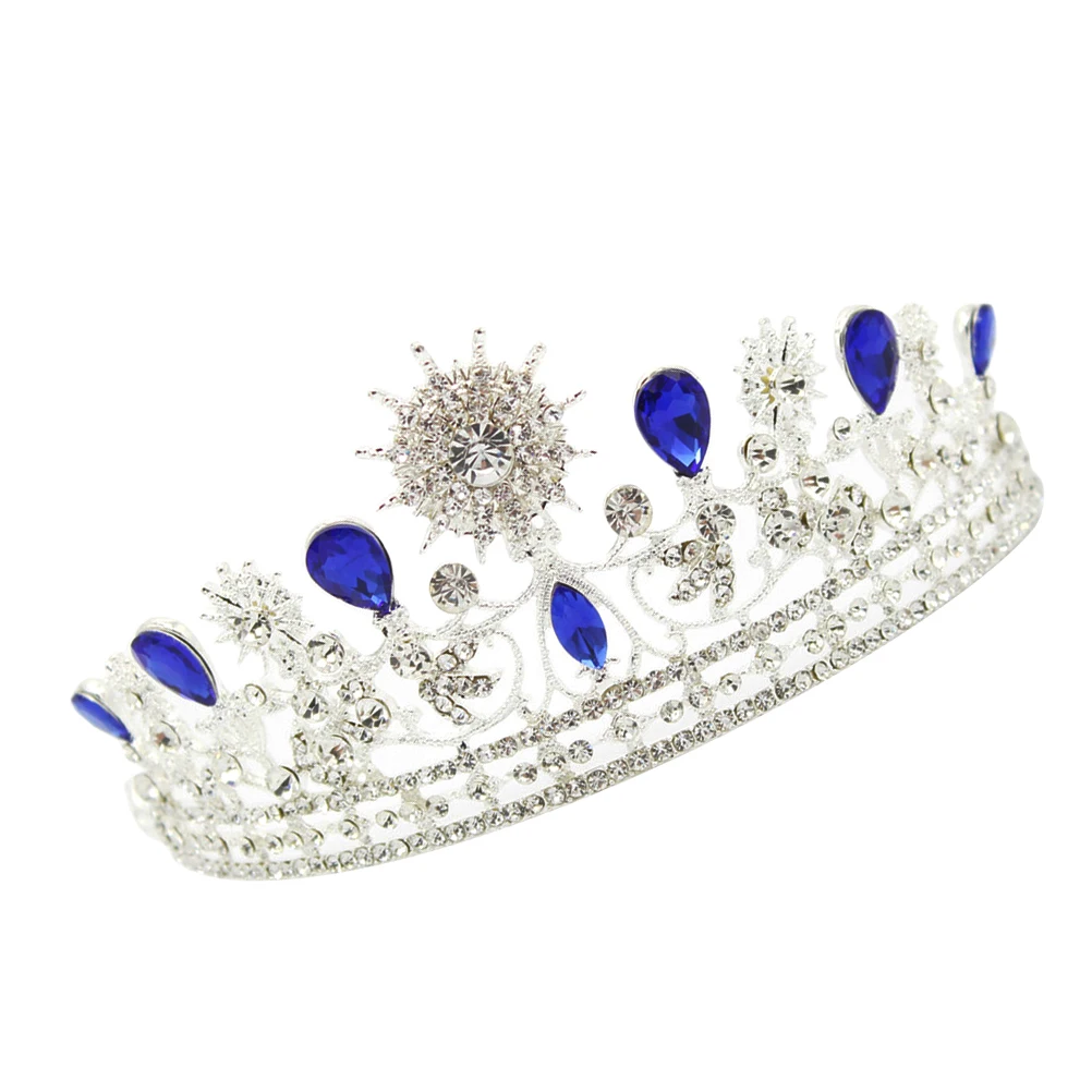 

Rhinestone Crown for Women Retro Baroque Wedding Hair Accessory No Fading Elegant JewelriesDecoration