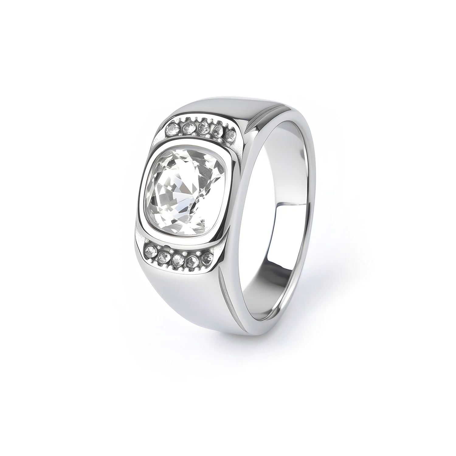A3564 Men's High Quality 316LStainless Steel Onyx Watchband Rings Classic Fashion Trend Jewelry Product