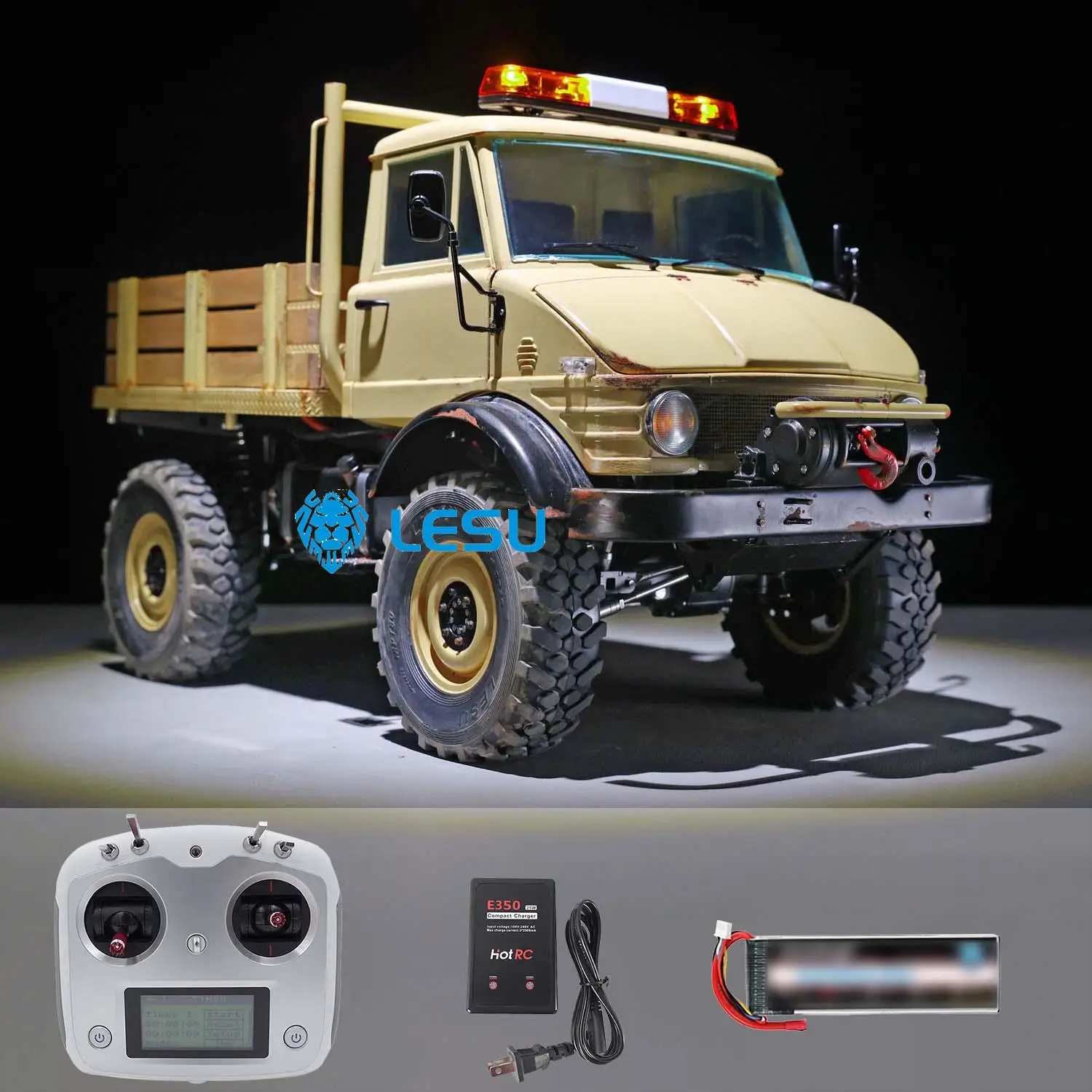 1/10 4WD LESU RC Off-Road Vehicles RTR Um406 Crawler Trucks Brushless Motor Esc Outdoor RC Heavy Machine Toys