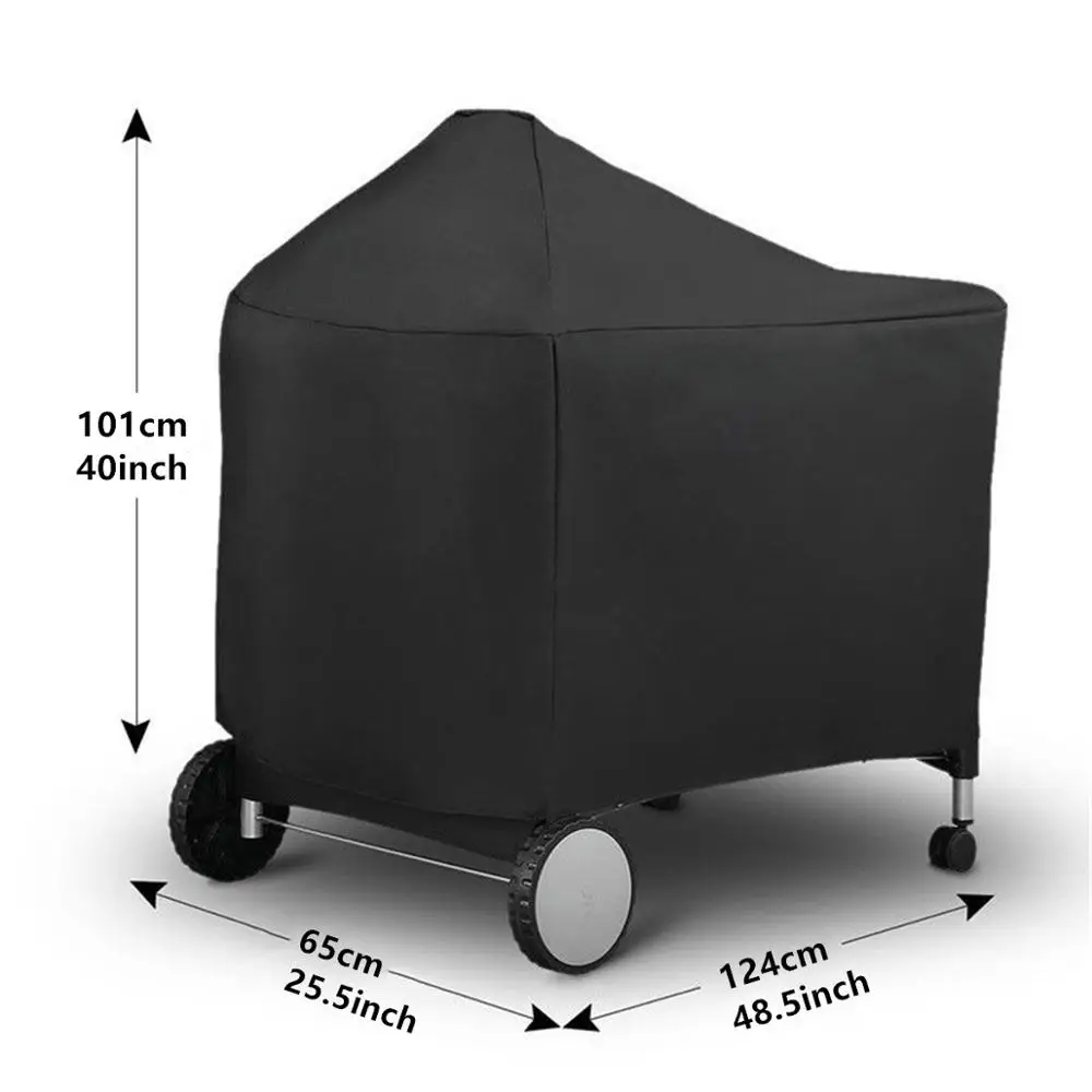 Cubierta protectora impermeable para parrilla de barbacoa, accesorio para parrillas de carbón Weber 124 de 101x65x7152 cm, para acampada al aire libre