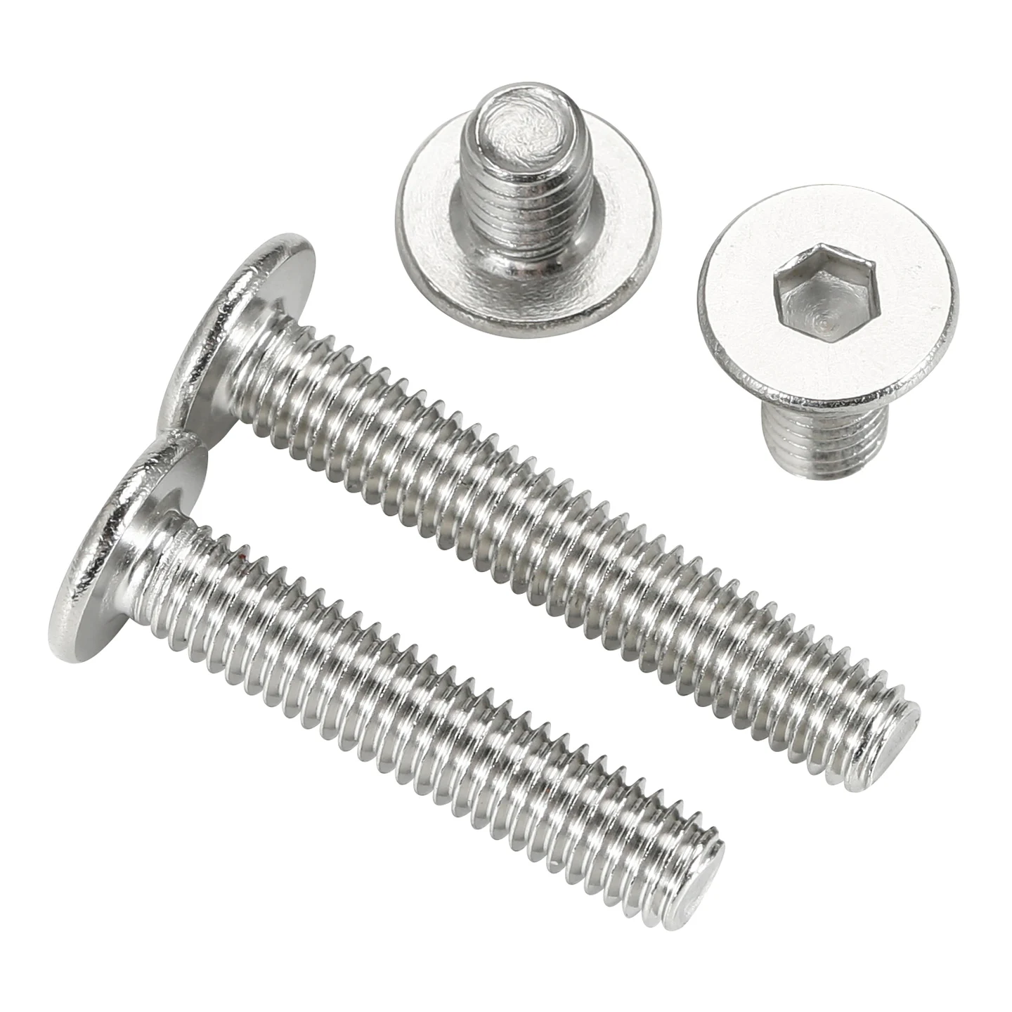 304 stainless steel CM round thin head large flat head flat head screw low head hexagon screw M2 M2.5 M3 M4