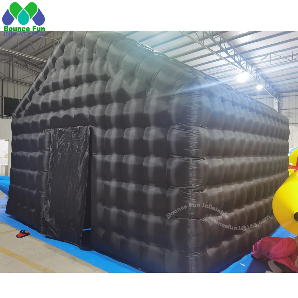 Surprise Price Commercial Black Portable Inflatable Nightclub Tent Cube Wedding Marquee Disco Vip Lounge For Night Club Parties