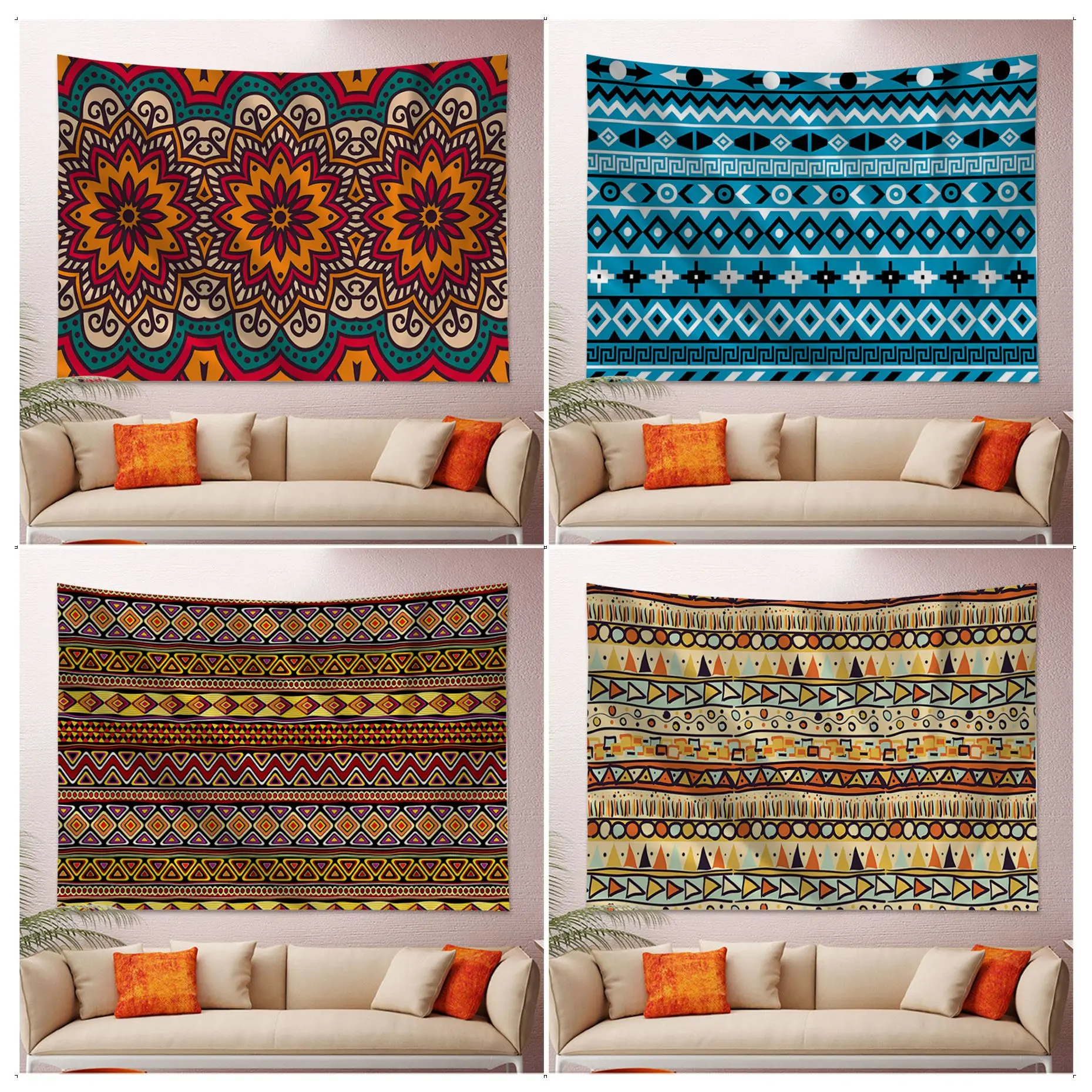 

Retro Colore Stripe Pattern Tapestry Hanging Bohemian Tapestry Bohemian Wall Tapestries Mandala Cheap Hippie Wall Hanging