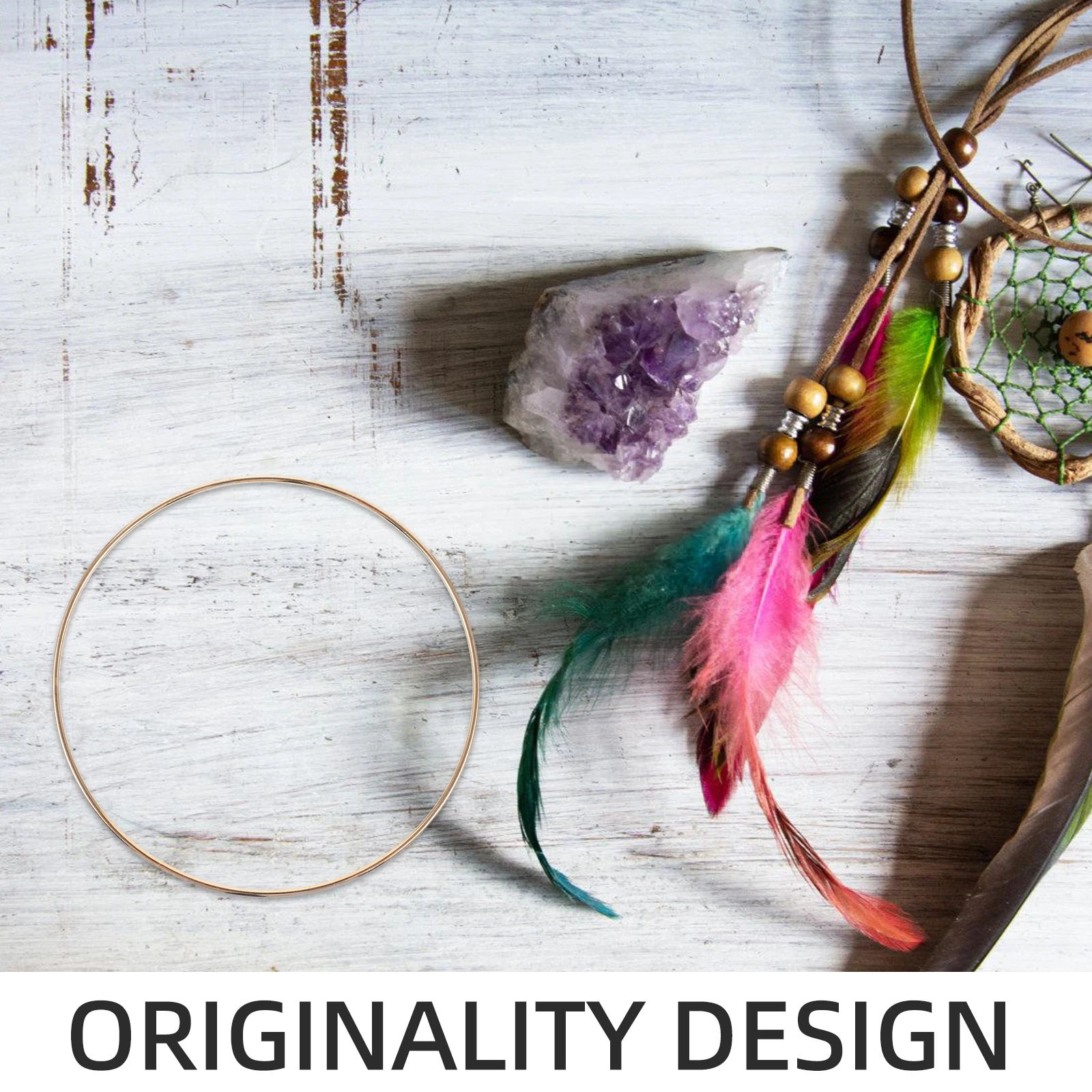 

10Pcs Metal Dreamcatcher Rings Craft Hoops Round Adornment Accessories DIY Craft Supplies
