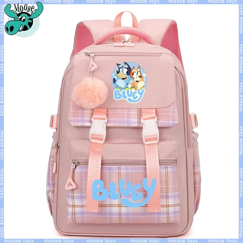 Bluey And His Friends Schoolbags For Boys And Girls  Bingo Teenagers And Children\'s Backpacks Large-capacity Cartoon Schoolbags