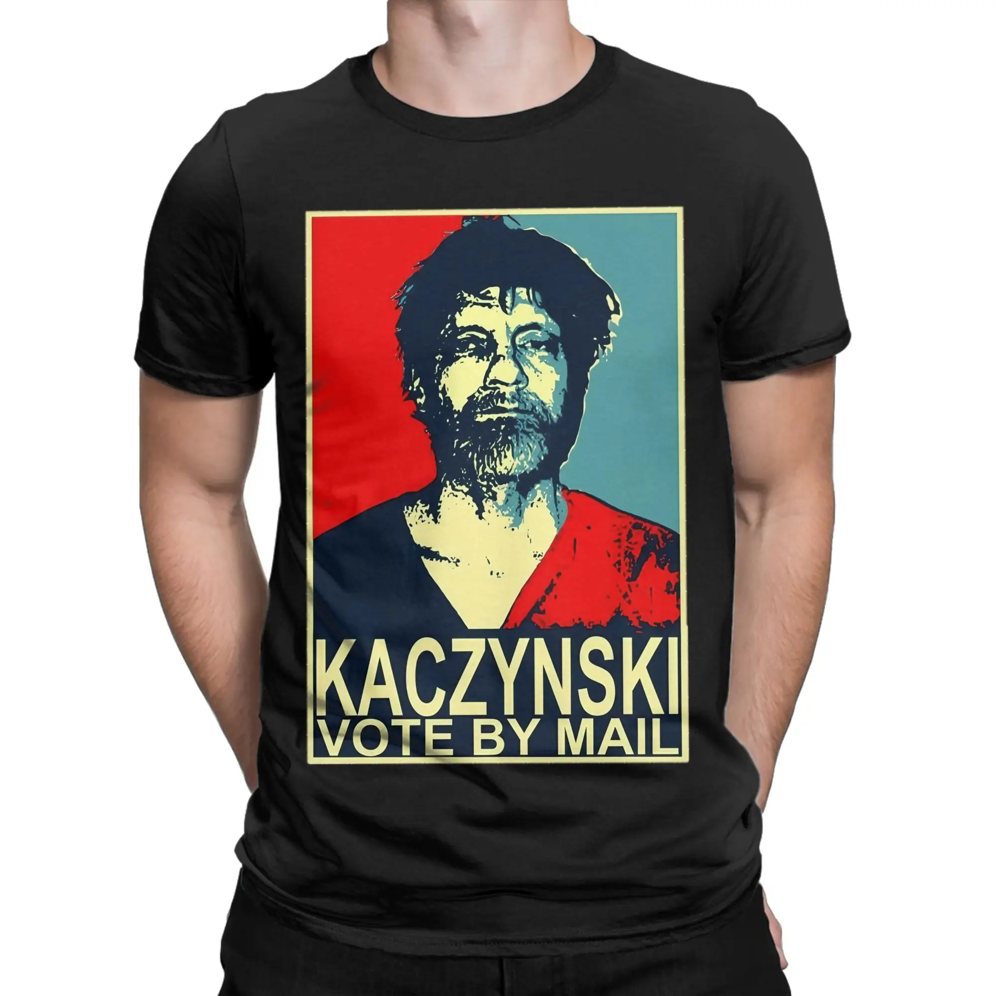 Ted Kaczynski Vote By Mail The Unabomber T Shirts Cotton Funny T-Shirt Round Collar  Tee Shirt Short Sleeve Tops Graphic Printed