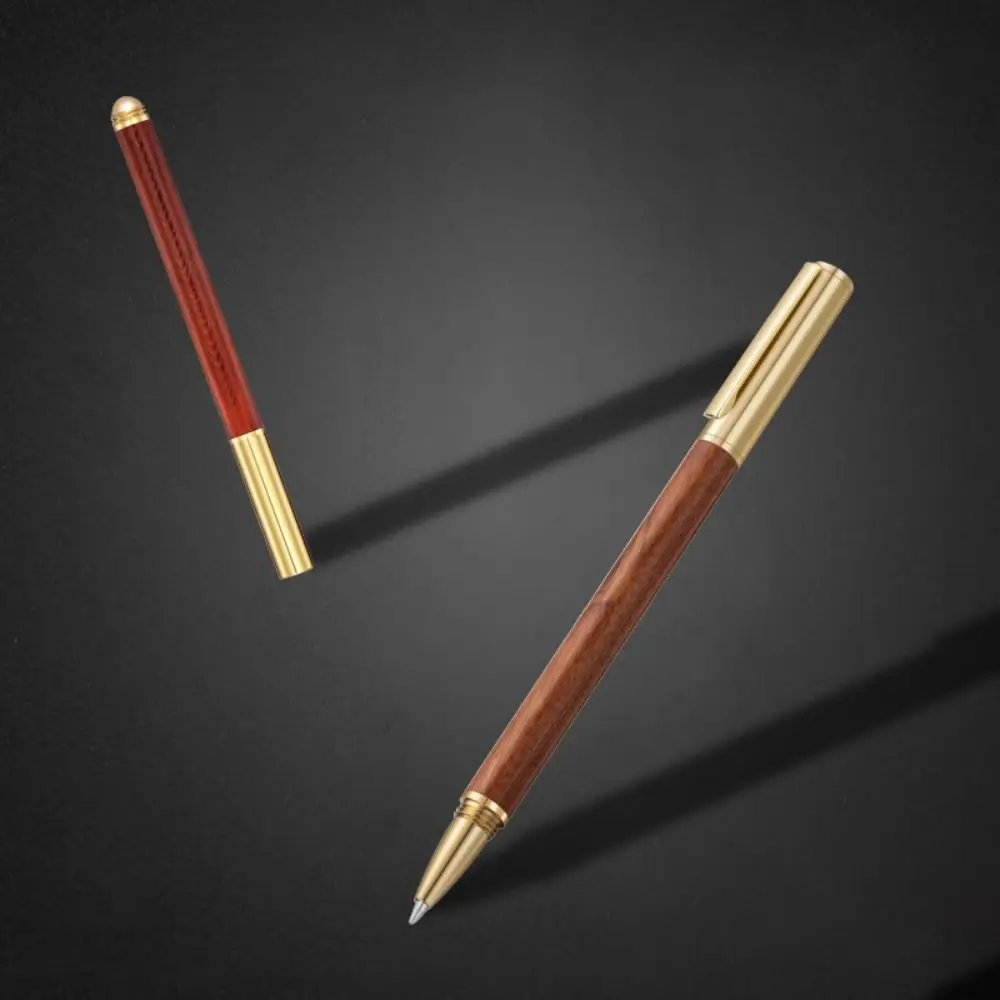 High Quality Wood Body Ballpoint Pen Business Students Gift Fountain Pen Brass Neutral Pen Students Gift