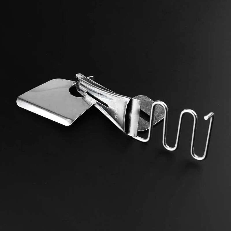 

Sewing Machine Parts Hemming WithWebbing Leather Strip Ribbon Pull Industrial No Change Needle Plate Teeth Four Hemming Device