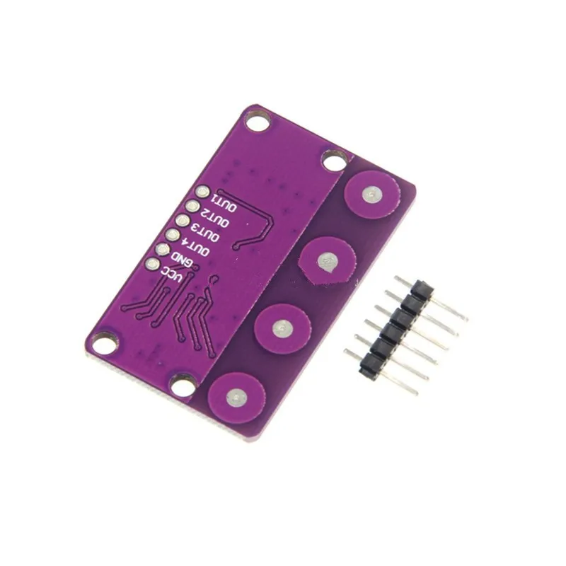 MCU-0401 4-digit Key Capacitive Touch Proximity Sensor Keyboard Selection Self-locking Function