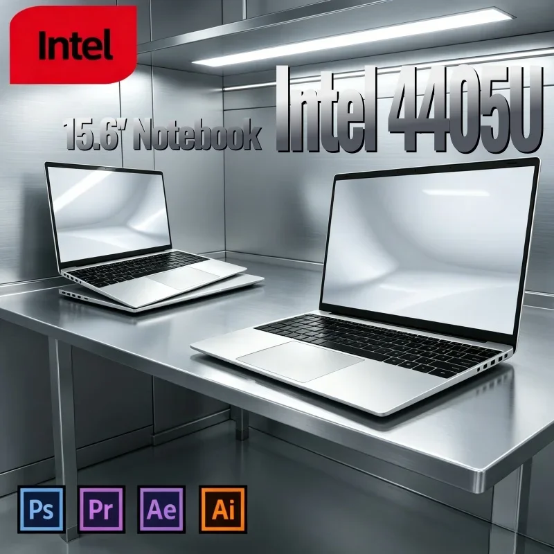 Slim 15.6 Inch Student Laptop Intel 4405U 120Hz FHD IPS 32GB Large RAM Built In Backlit Keyboard Portable Notebook