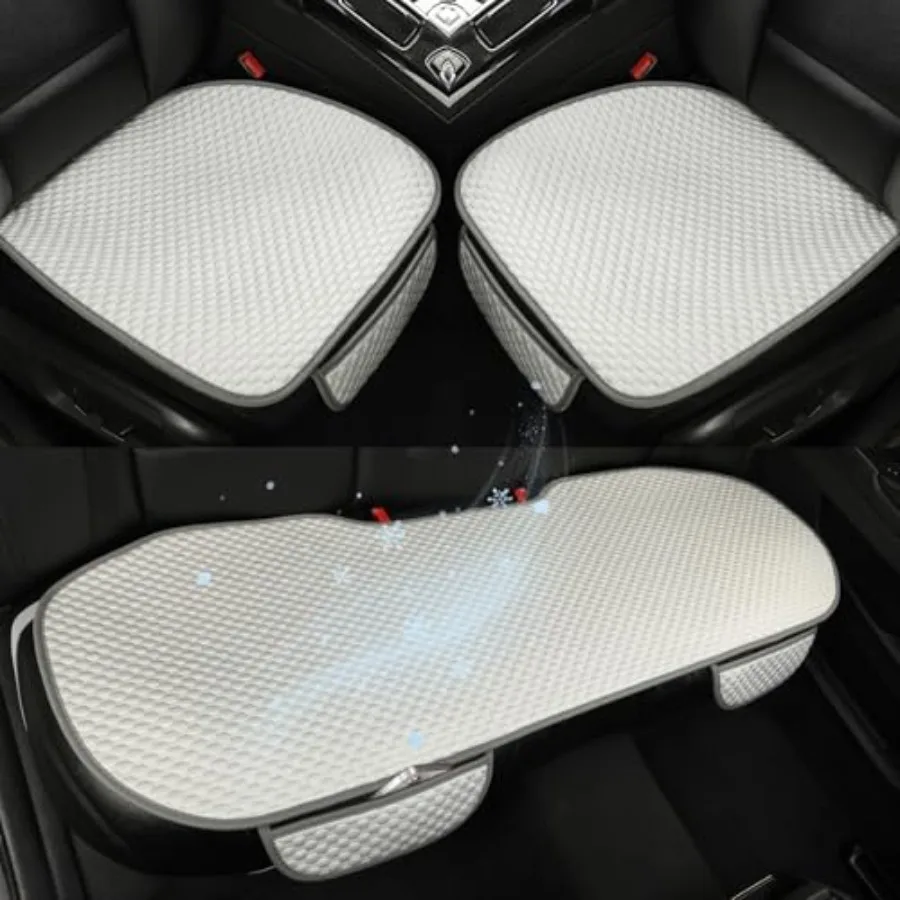 

Полный комплект автомобильных чехлов из ледяного шелка: пара накидок на сиденья водителя и задний ряд для внедорожников, седанов (3 шт.)