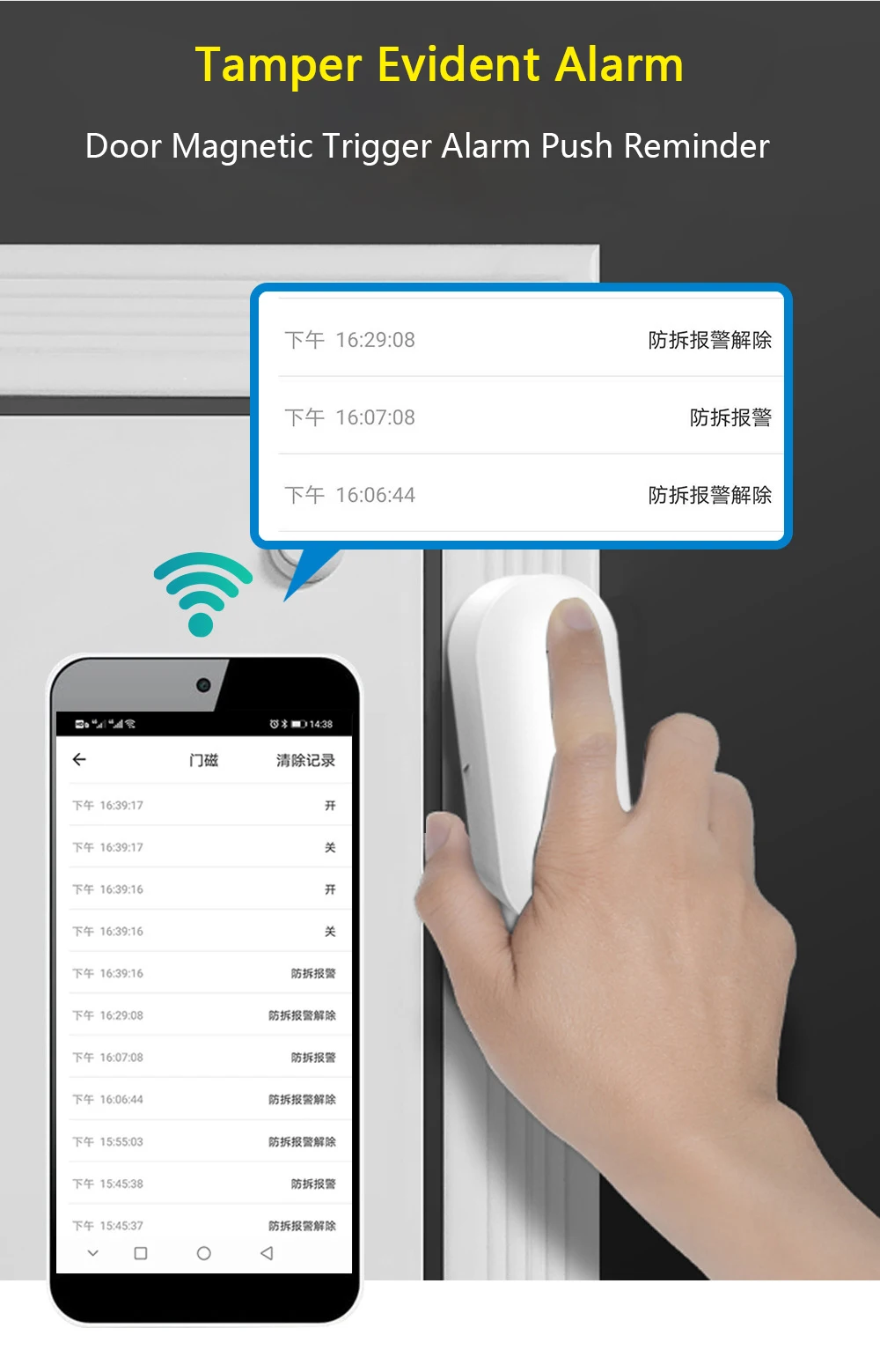 Smart Life App Smart Door rilevatori aperti/chiusi sensore finestra Wifi sensore porta intelligente magnetico indipendente controllo App Alexa Tuya
