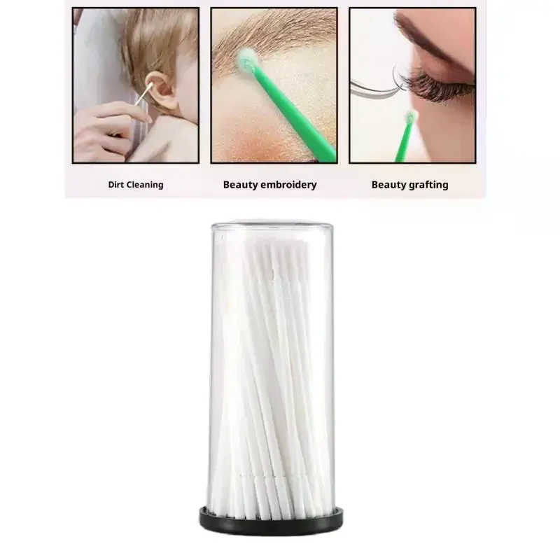 100 قطعة من أدوات إزالة وصلات الرموش الصغيرة للاستعمال مرة واحدة، فرش أعواد قطنية صغيرة للمكياج #1