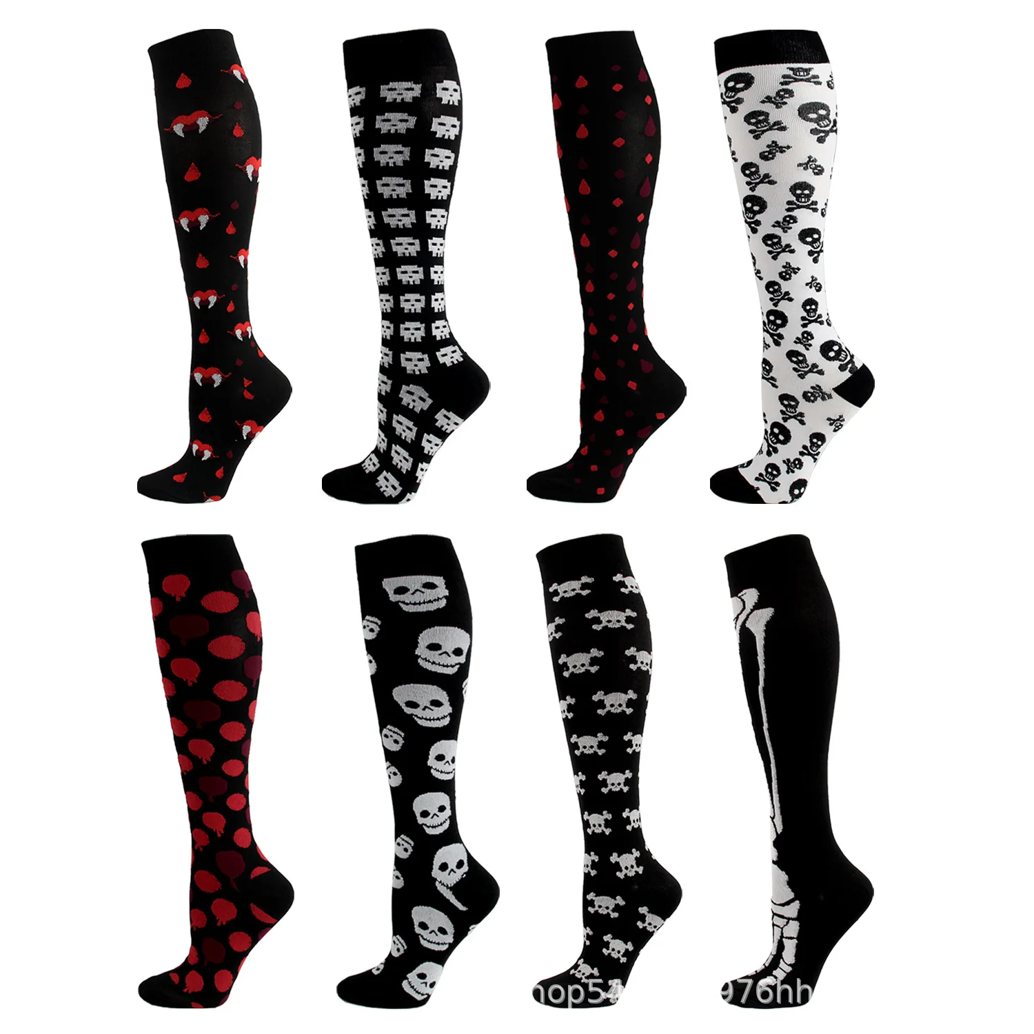 Men Pressure Socks Keleton Compression Stretch Running Travel Climbing Protect Joints Stock Women Socks