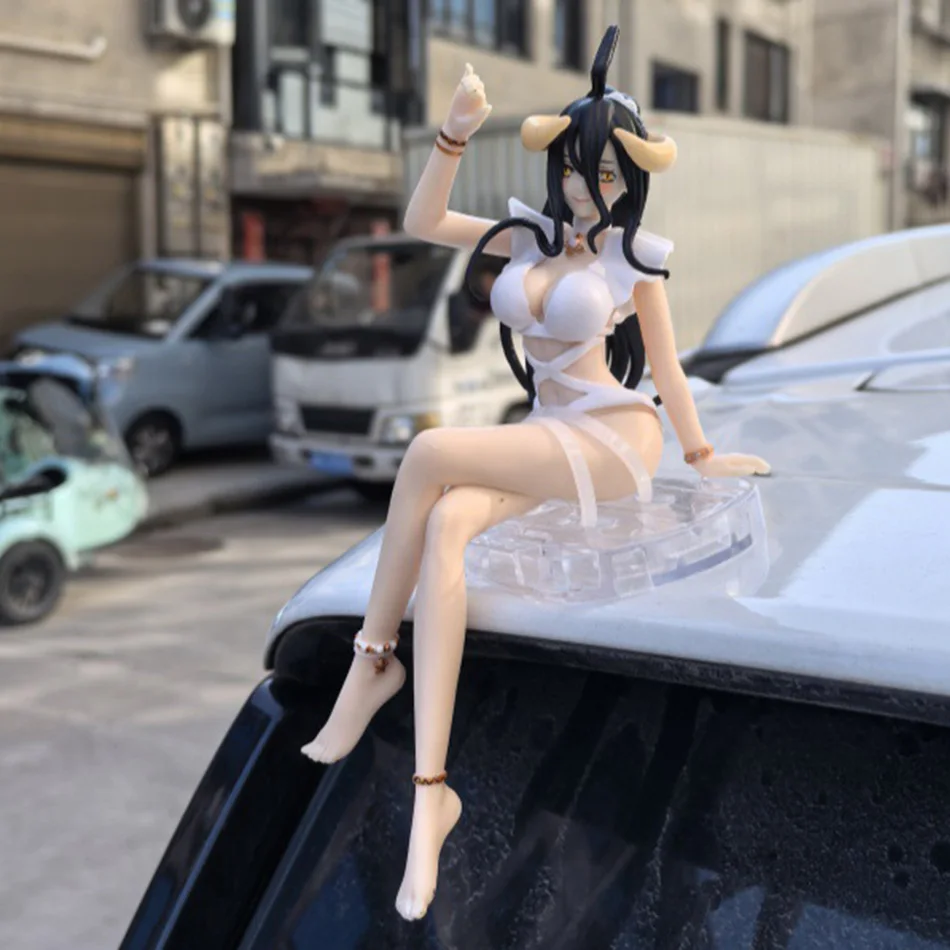 Overlord Figures Figura anime Albedo, costume da bagno ragazza sexy, modello figurine seduta, statua in PVC, collezione di bambole, giocattoli decorativi,
