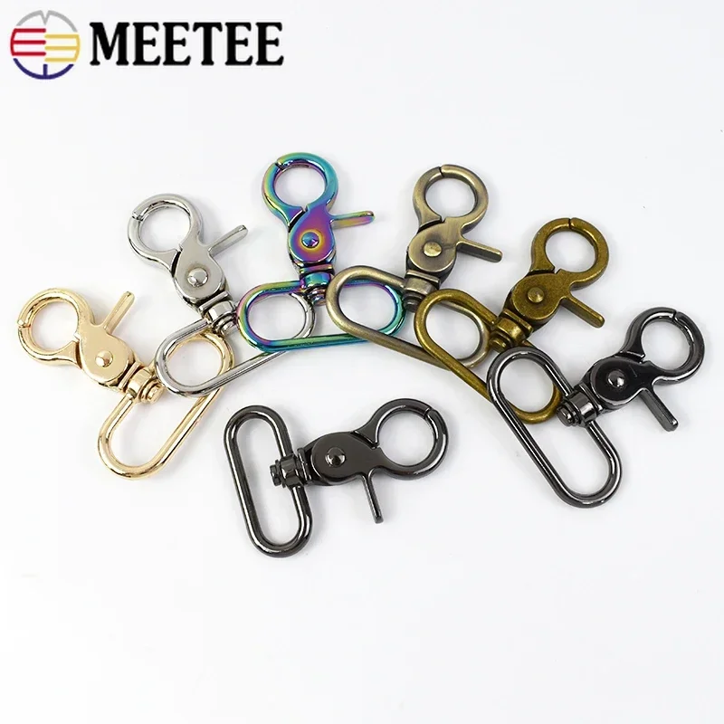 5/10Pcs 20-50mm Metal Bags Strap Buckles Swivel Trigger Lobster Clasp Collar Carabiner Snap Hook DIY KeyChain Bag Accessories