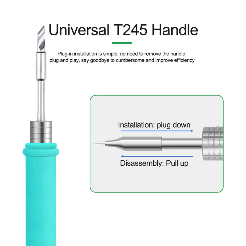 RELIFE RL-T245 Soldering Iron Tip, Universal T245 Handle, 1-Second Heating, 2-Second Tinning, Good Oxidation Resistance
