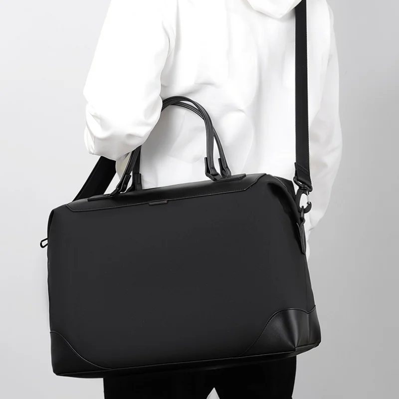 Business Handbag Men Top-Handle Bags Fashion Casual Crossbody Bags Men Large Capacity Travel Totes Waterproof Shoulder Bag Male