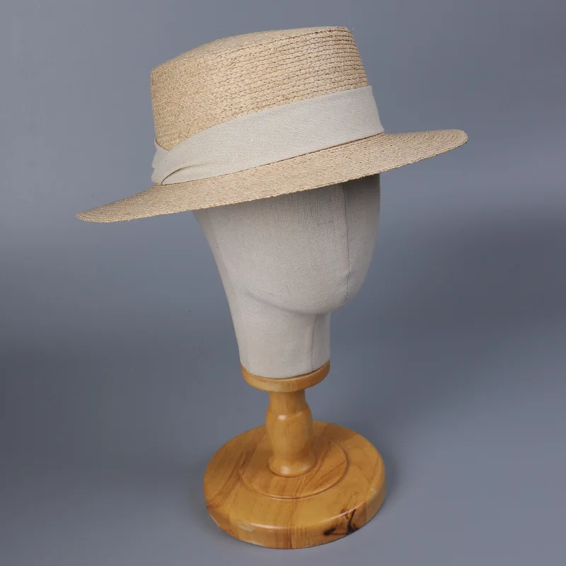 sombrero-lafite-de-paja-de-ala-ancha-comodo-transpirable-y-versatil-material-natural-parte-superior-plana-accesorio-de-verano-para-mujer