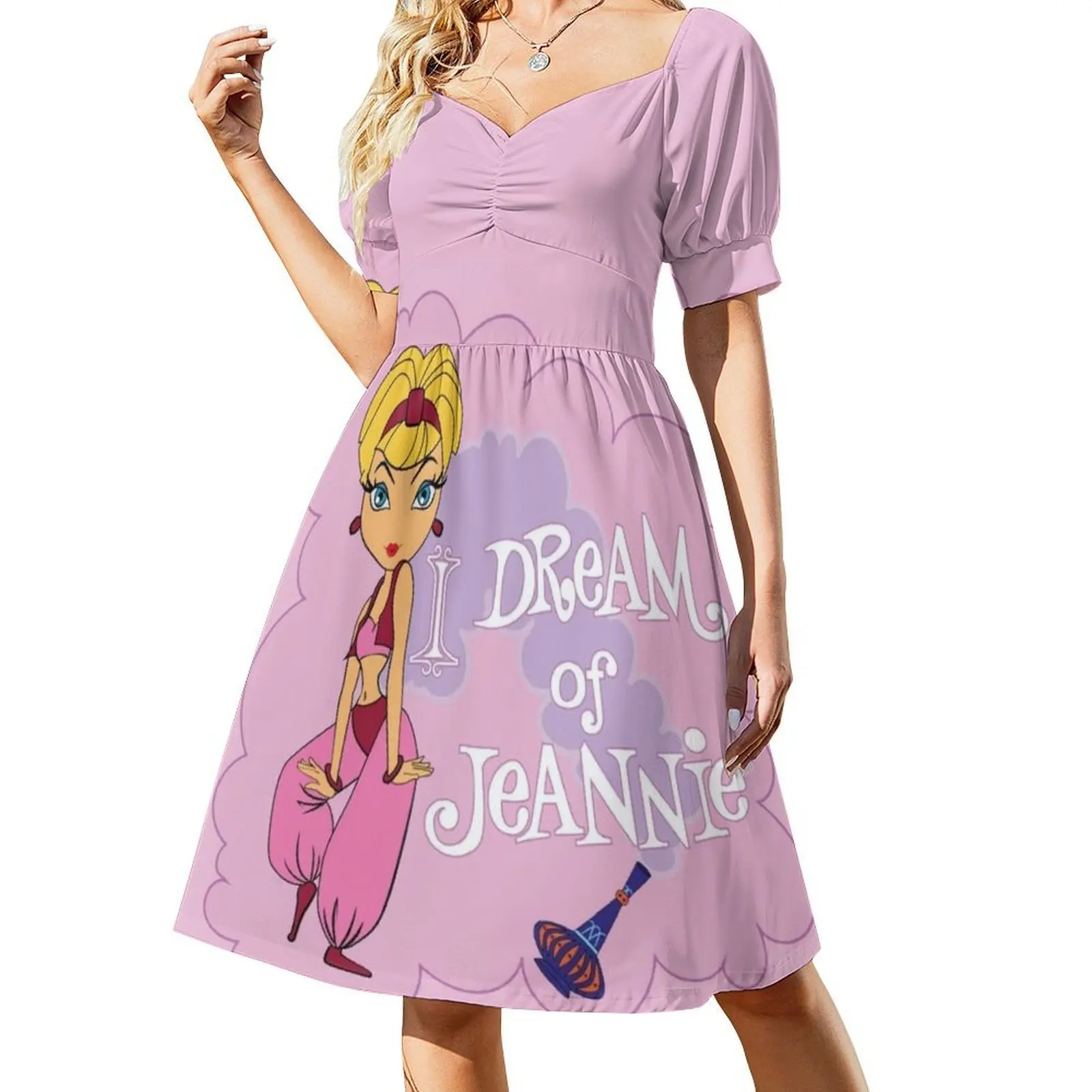 I Dream Of Jeannie 4 Women's Streetwear Party Dress Trendy Print Club Clothing For Female Dream Jeannie Old Tv Series Astronaut