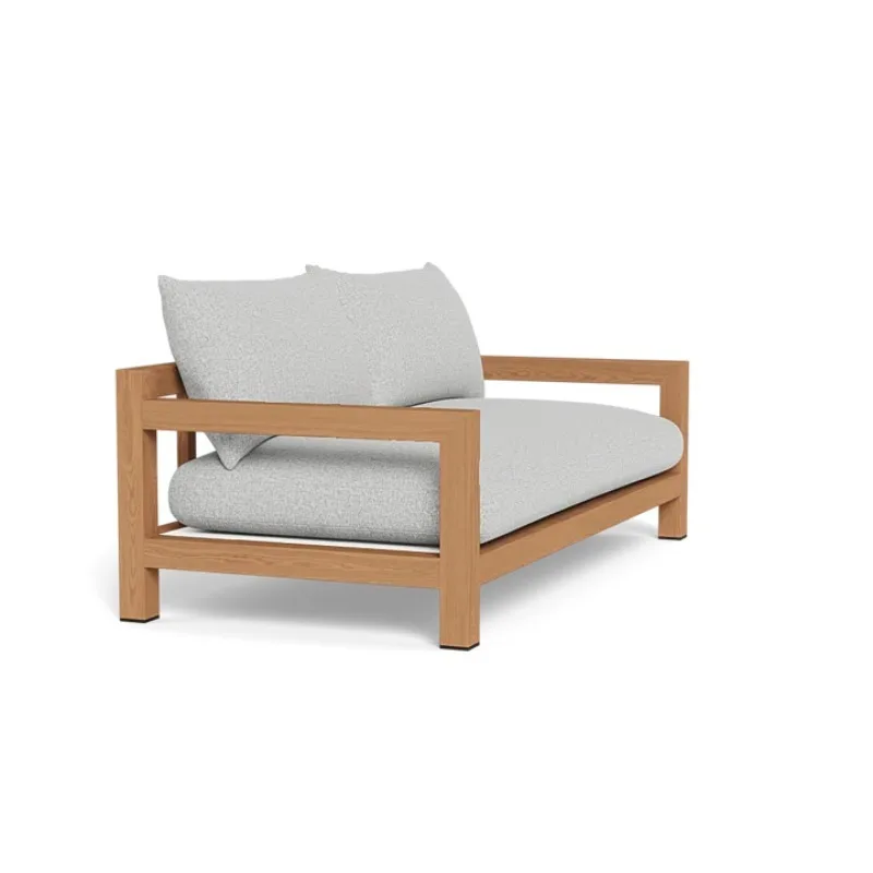 

Современная мебель для патио, двойное сиденье, плюшевая куполообразная скамейка, подушка из массива тикового дерева, уличный диван