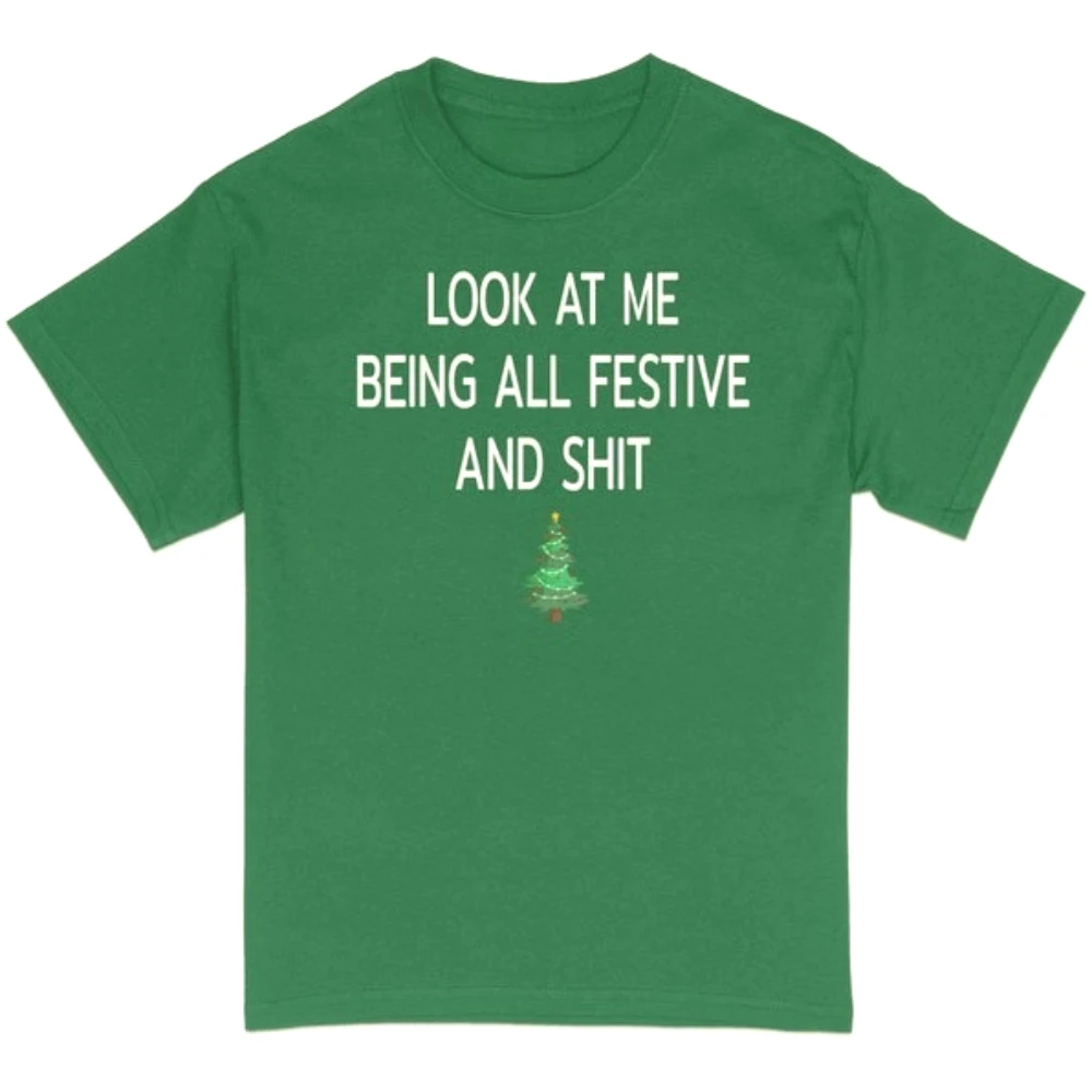 انظر إلي أن تكون كل احتفالية وقرف زوجين روح الدعابة الاقتران عيد الميلاد تي شيرت مضحك عيد الميلاد قميص الرجال النساء الحياة اليومية القطن المحملة #5