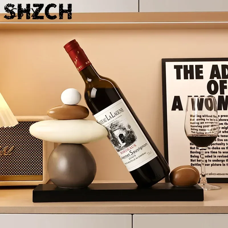 Luxe Chic Wine Rack Decorative Ornament - Light-Themed Hogar Item for Dining Room & Wine Cabinet Home Styling