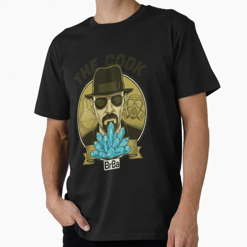 

Heisenberg's Lab Vintage Breaking Bad Crime Movie Gift t shirt Round-Neck Short Sleeve Graphic clothes US Size tee S-6XL