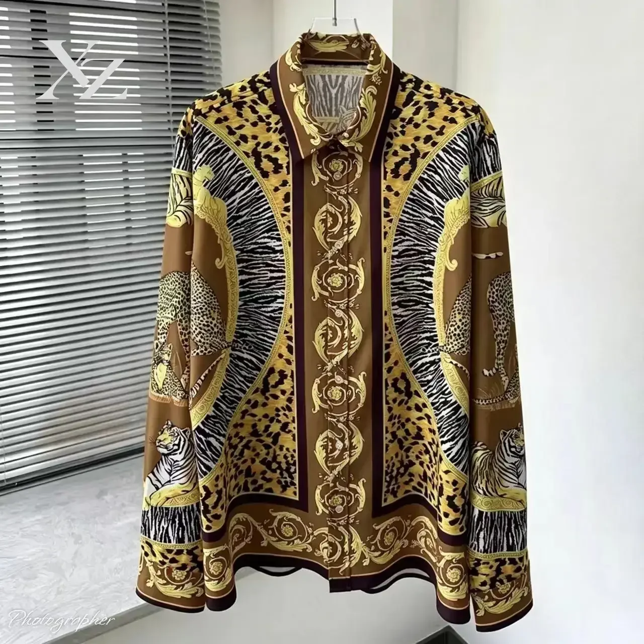 Hot Sale Men's New European Style Long Sleeved Shirt – Modern Casual Fashion 3D Digital Printing Comfortable Plus Size For 2026