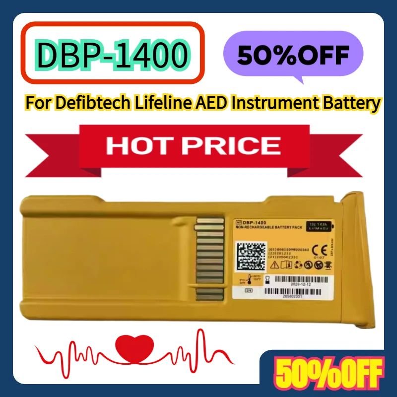 

For Defibtech Lifeline AED Instrument DBP-1400 Battery