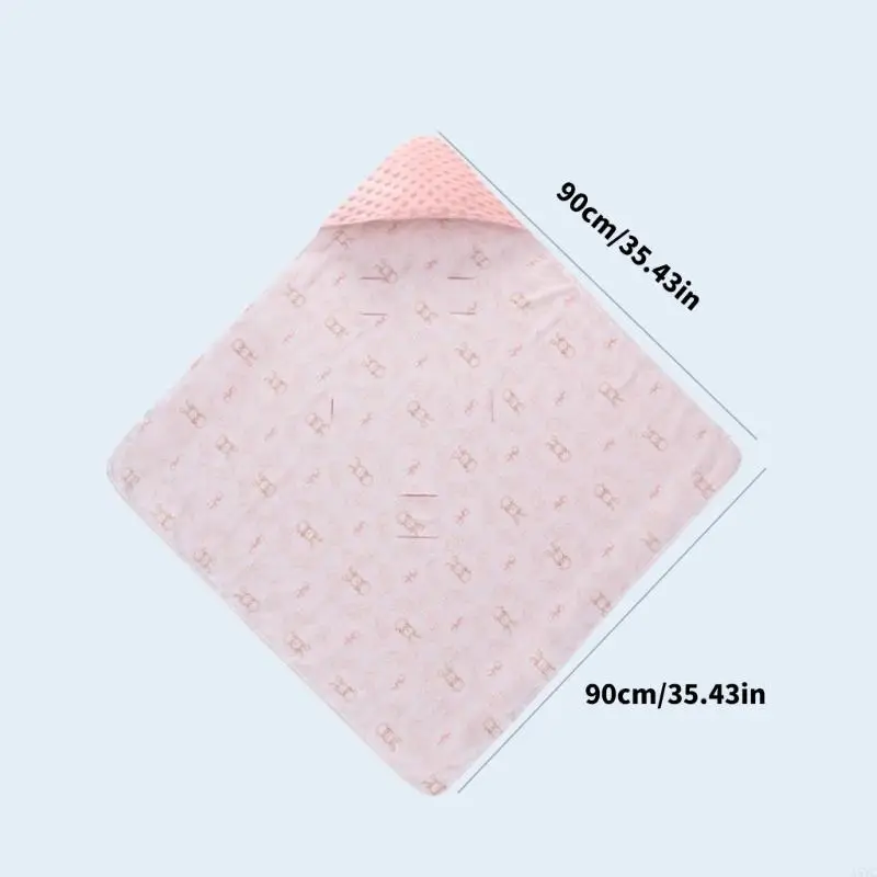 بطانية A5YC قابلة للعكس للرضع بغطاء رأس من نسيج القطن الناعم لحديثي الولادة