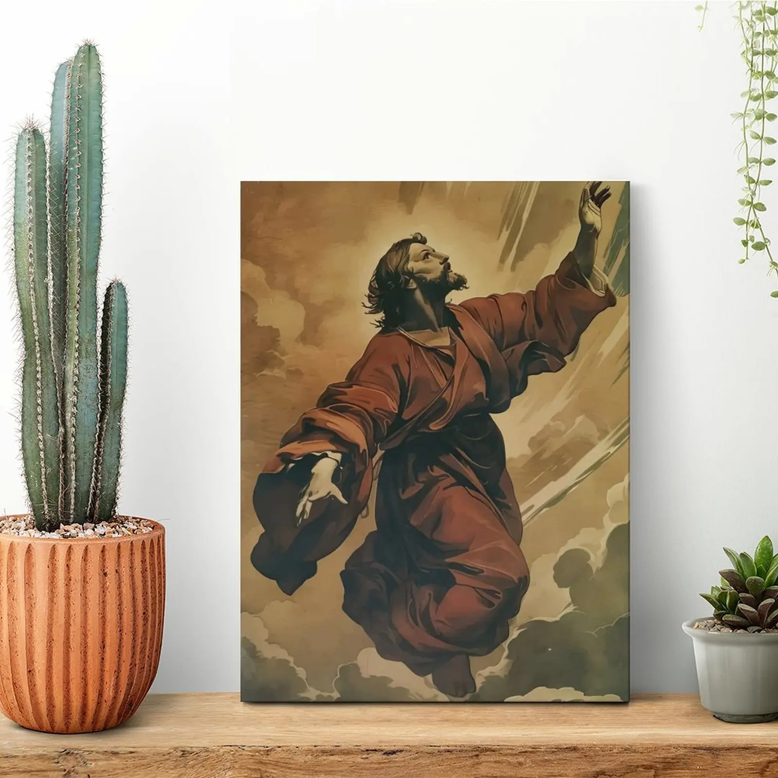 イエスの復活-キャンバス絵画-ガレージデザイン-ガレージ映画館-ガレージ額装壁画