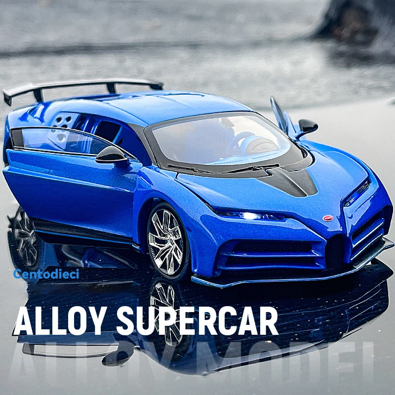 

JKM 1:32 Bugatti EB110 Centodieci Alloy Model Car Toy Diecasts Metal Casting Sound and Light Car Toys For Children Vehicle