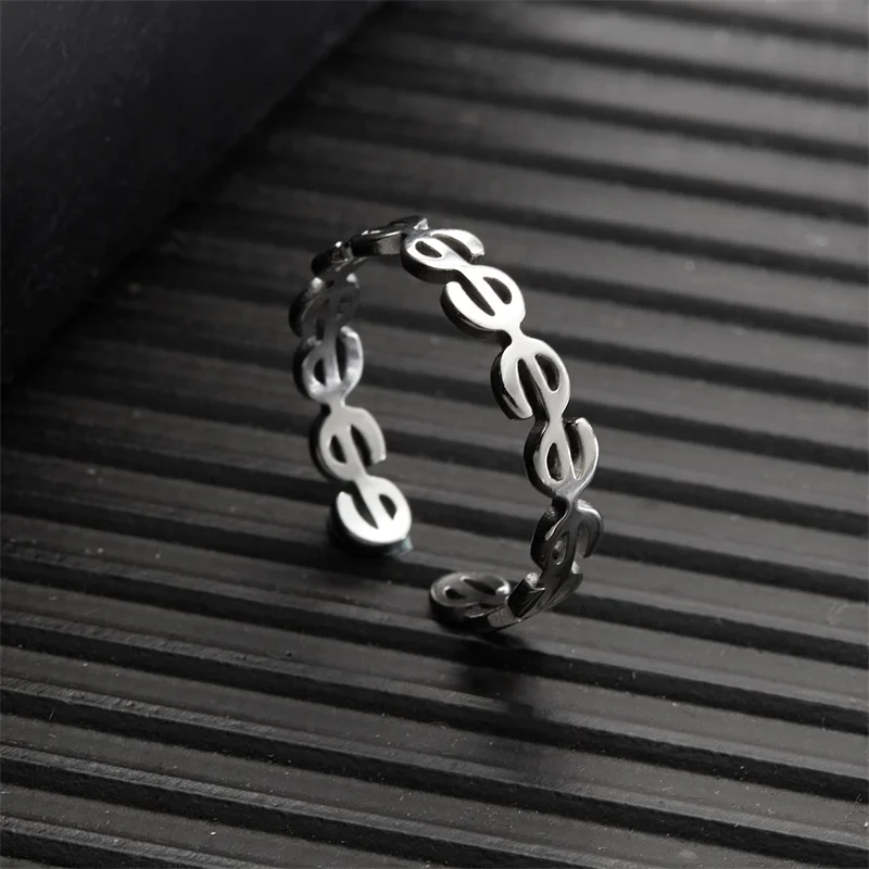 Lucky Money Charm Finger Ring Catcher Coin And Dollar Blessed Rings For Women Men Luxury Fashion Party Jewelry Birthday Gifts