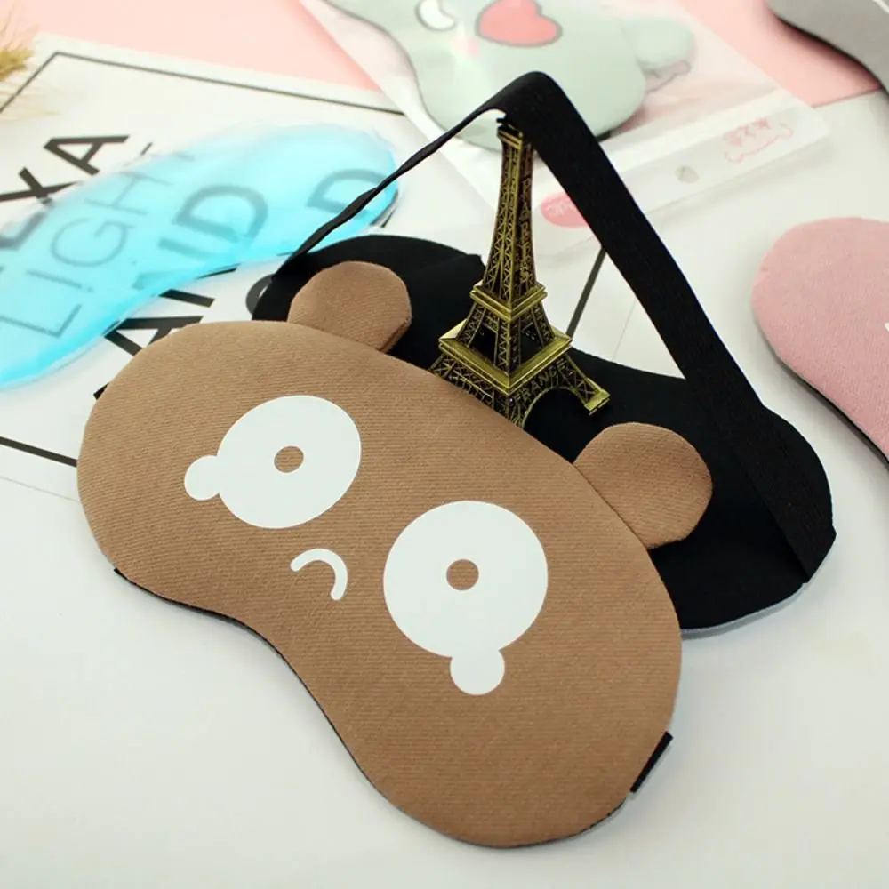 Cartoon Ice Pack Eye Mask with Gel Breathable Cooling Sleeping Eyepatch Hot-Cold Compress Reusable Shading Eye Mask Rest Relax
