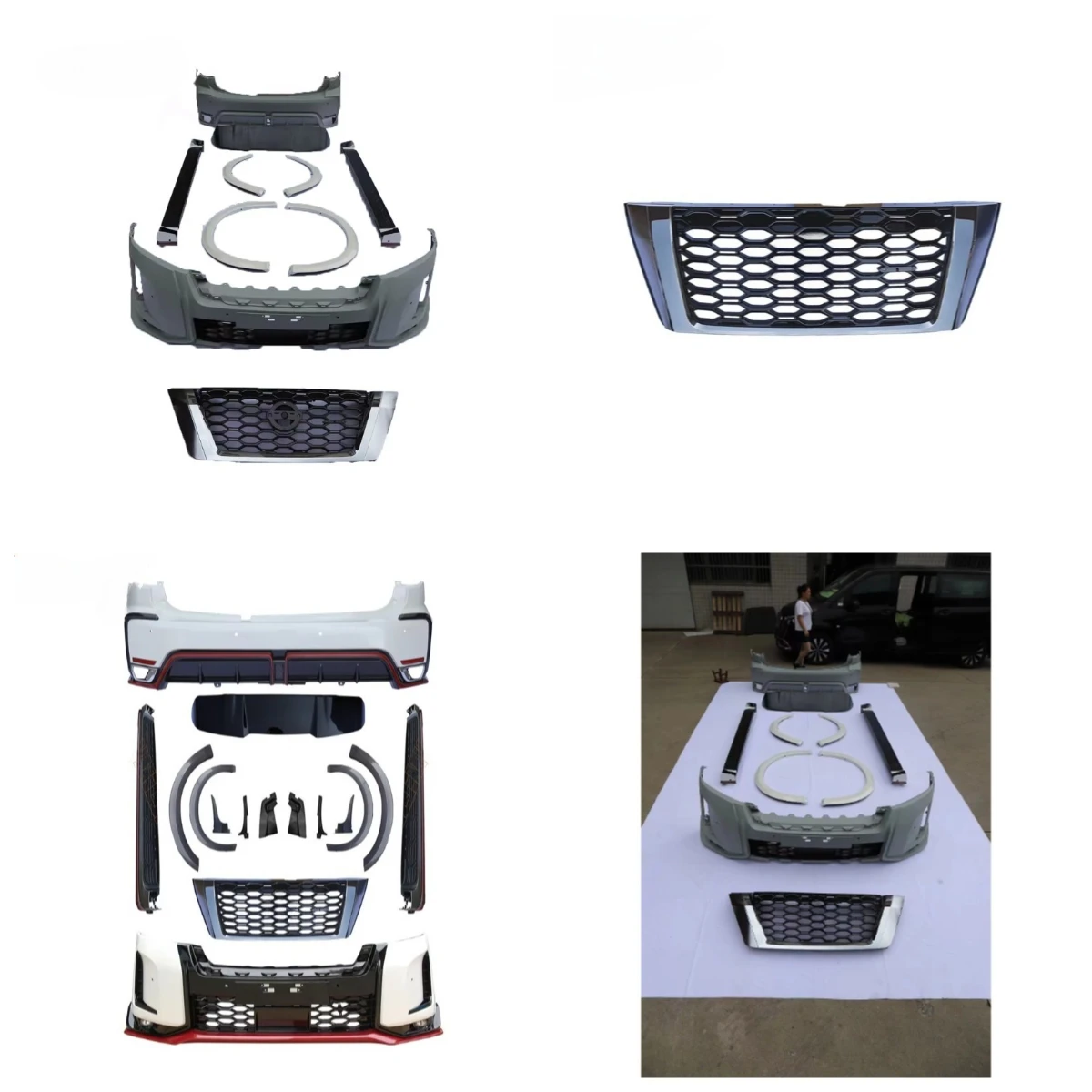 

Комплект обвесов Stlf для легкой установки: расширители колесных арок, защита переднего бампера, спойлер, решетка радиатора, подножки для Patrol Y62