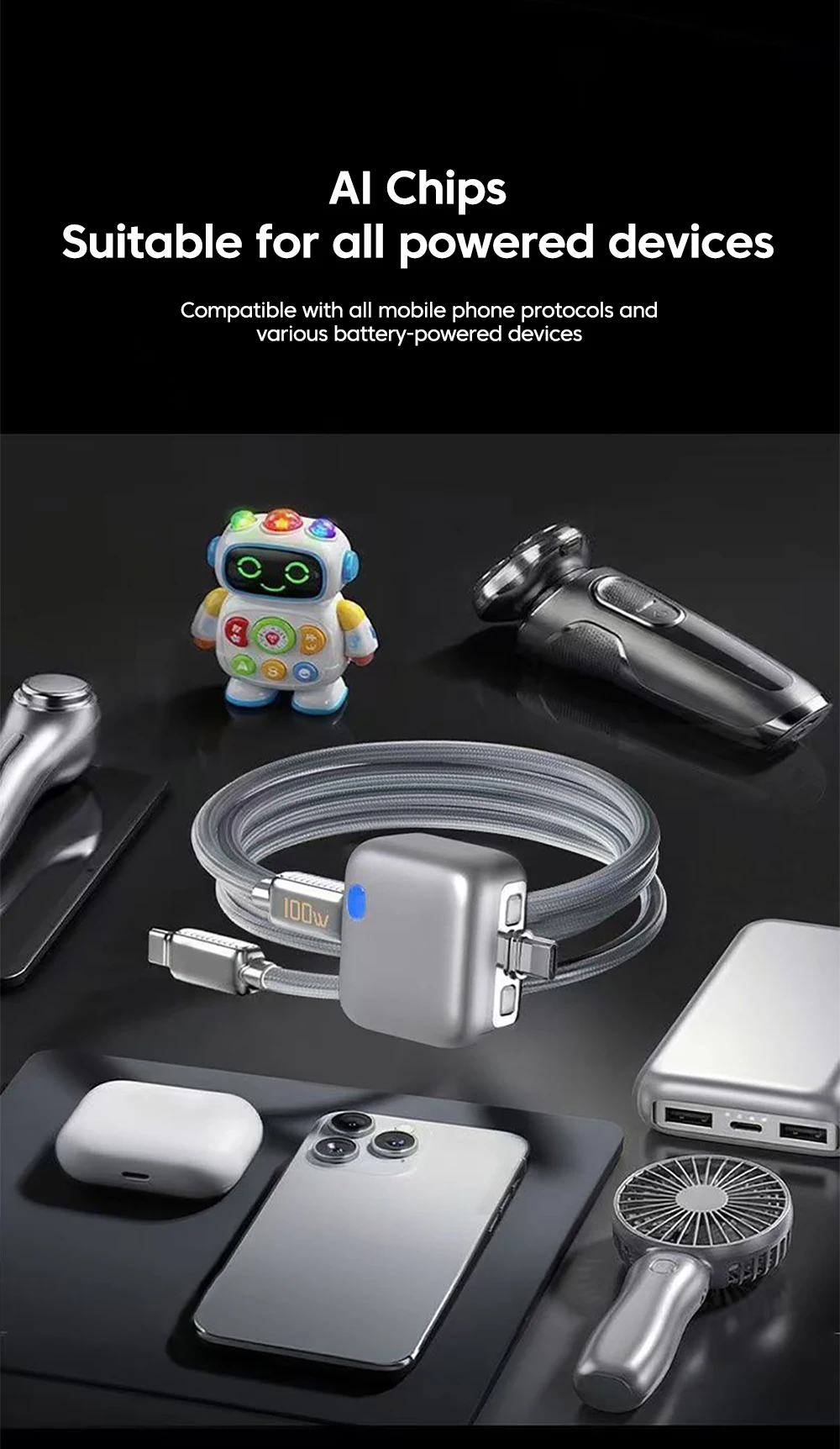 140W Smart Full Charge Separator Type C Charging Adapter Selfcut Overcharge Prevention Separator Auto Disconnect Charger Adapter