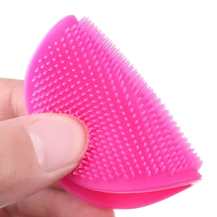 Spazzola per il lavaggio del viso spazzola per il lavaggio dei capelli del bambino spazzola per il lavaggio del viso in Silicone per uso alimentare spazzola per la pulizia dei capelli rotondi per capelli morbidi