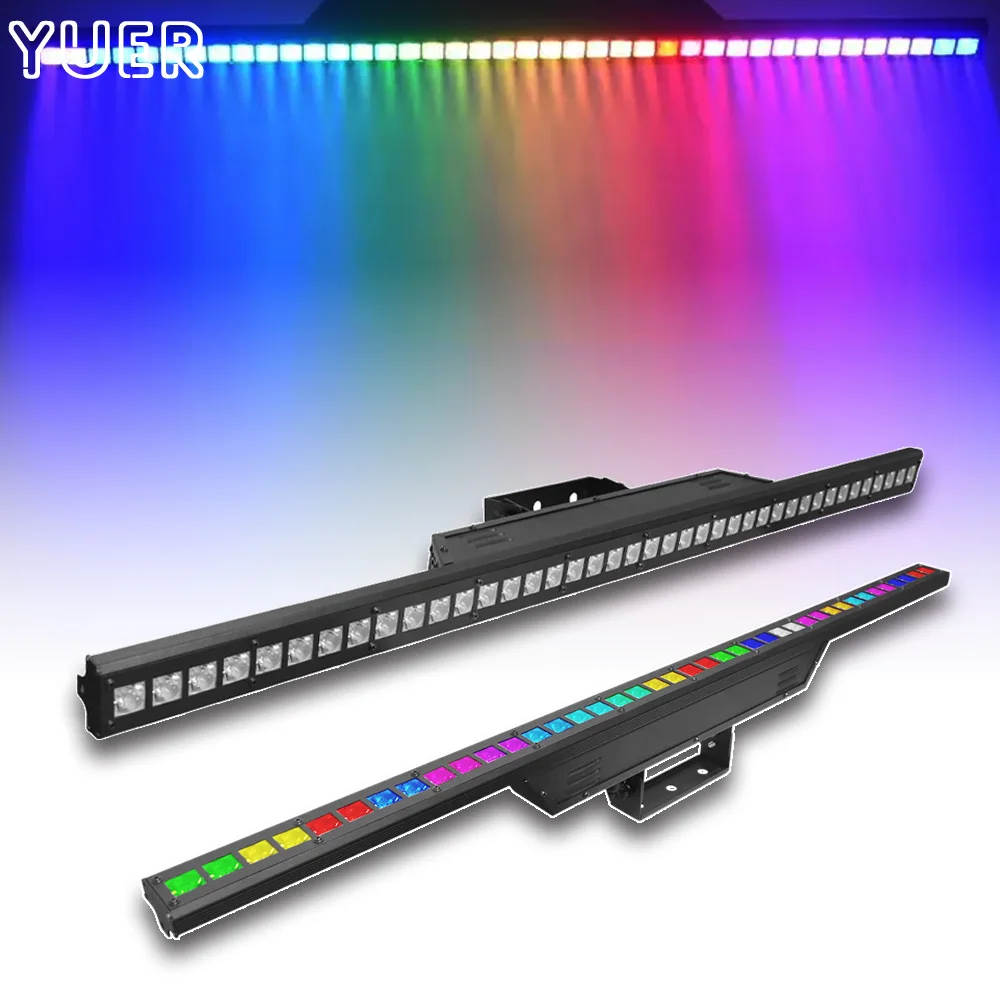 

YUER LED 40x3w RGB Wall Washer Curtain Bar Light Horse Racing Lights Pixel Control For Dj Disco Wedding Club Stage Lighting